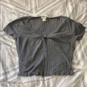 Grey crop top